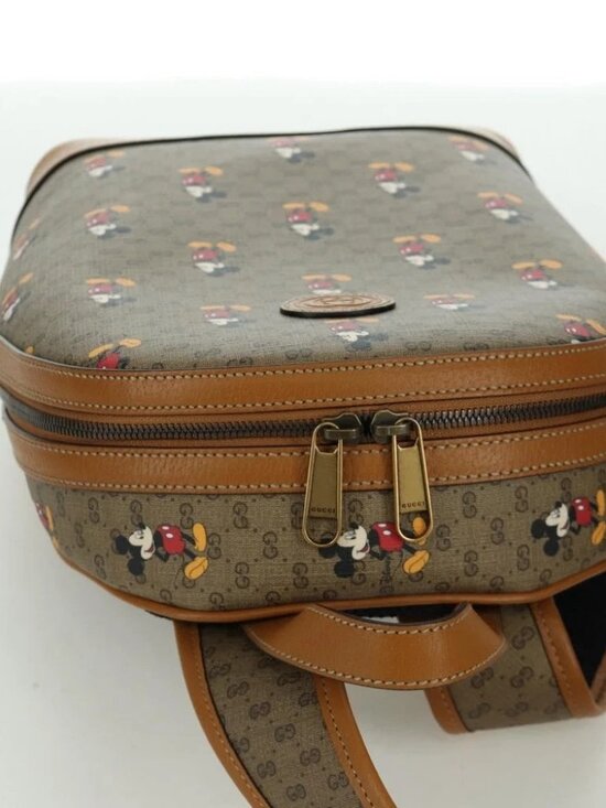 GUCCI Micro GG Supreme Disney Backpack PVC Beige Gold 552884 Auth 171451SAM main image 13